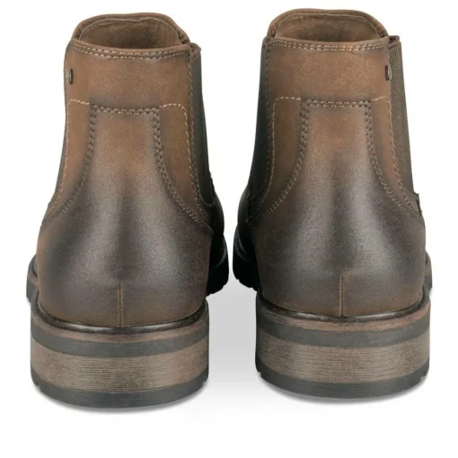Bottines Chelsea MARRON Homme Motif Uni A Enfiler