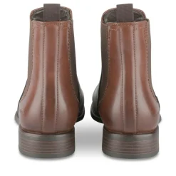 Bottines Chelsea MARRON Homme Motif Uni A Enfiler