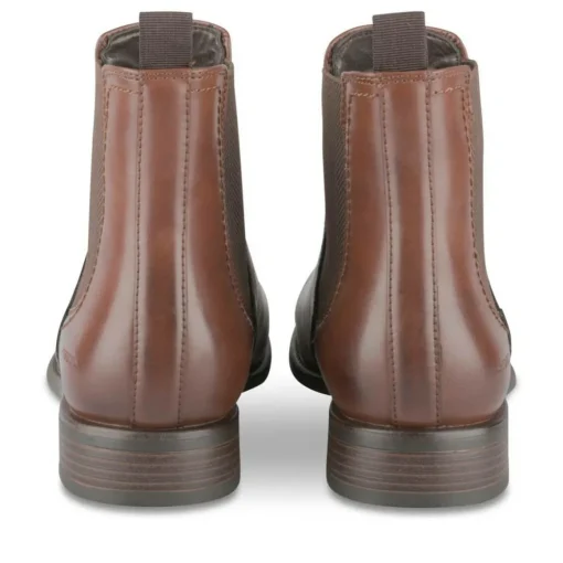 Bottines Chelsea MARRON Homme Motif Uni A Enfiler