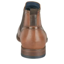Bottines Chelsea MARRON Homme Motif Uni A Enfiler