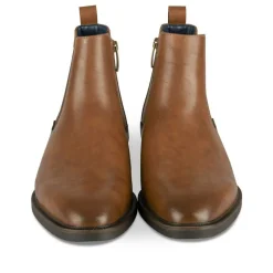 Bottines Chelsea MARRON Homme Motif Uni A Enfiler