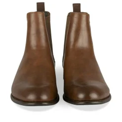 Bottines Chelsea MARRON Homme Motif Uni A Enfiler