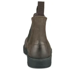 Bottines Chelsea MARRON Homme CUIR Motif Uni A Enfiler