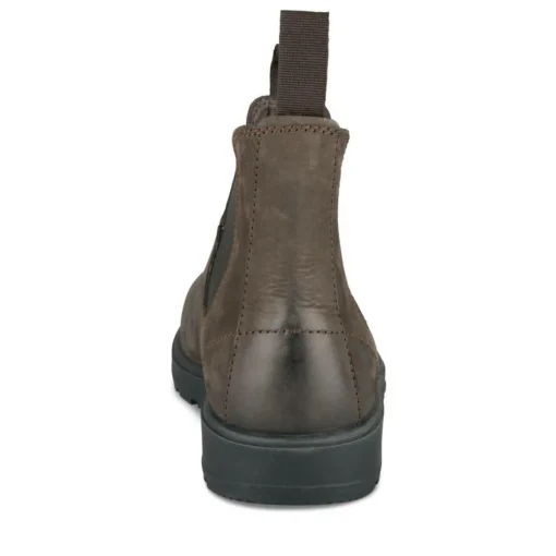 Bottines Chelsea MARRON Homme CUIR Motif Uni A Enfiler