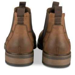 Bottines Chelsea MARRON Homme Motif Uni A Enfiler