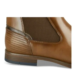 Bottines Chelsea MARRON Homme Motif Uni A Enfiler