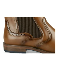 Bottines Chelsea MARRON Homme Motif Uni A Enfiler