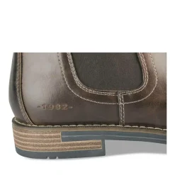Bottines Chelsea MARRON Homme Motif Uni A Enfiler