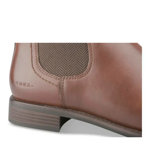 Bottines Chelsea MARRON Homme Motif Uni A Enfiler