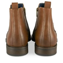 Bottines Chelsea MARRON Homme Motif Uni A Enfiler