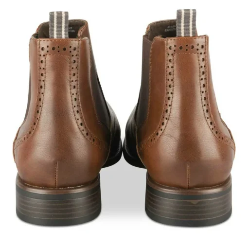 Bottines Chelsea MARRON Homme Motif Uni A Enfiler