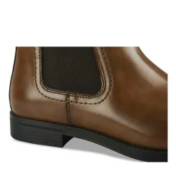 Bottines Chelsea MARRON Homme Motif Uni A Enfiler