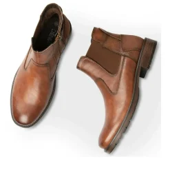 Bottines Chelsea MARRON Homme Fermeture éclair