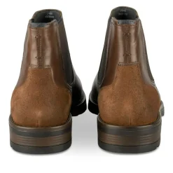 Bottines Chelsea MARRON Homme CUIR Motif Uni Elastique