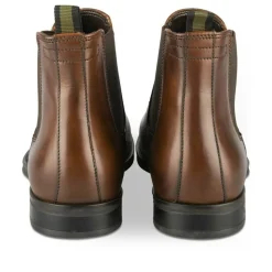Bottines Chelsea MARRON Homme CUIR Motif Uni A Enfiler