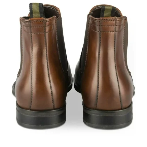 Bottines Chelsea MARRON Homme CUIR Motif Uni A Enfiler