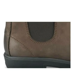 Bottines Chelsea MARRON Homme CUIR Motif Uni A Enfiler