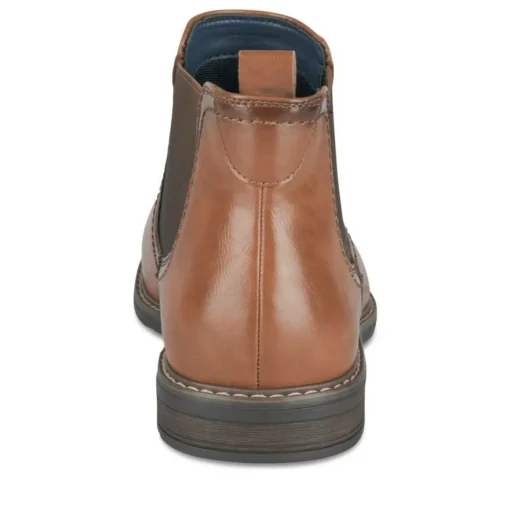 Bottines Chelsea MARRON Homme Motif Uni A Enfiler