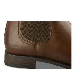 Bottines Chelsea MARRON Homme Motif Uni A Enfiler