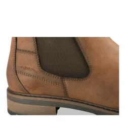 Bottines Chelsea MARRON Homme Motif Uni A Enfiler