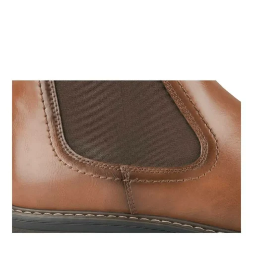 Bottines Chelsea MARRON Homme Motif Uni A Enfiler