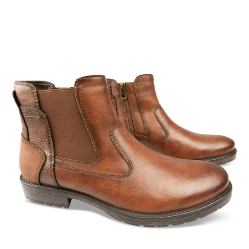 Bottines Chelsea MARRON Homme Fermeture éclair