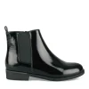 Bottines Chelsea NOIR Femme Motif Vernis Fermeture éclair