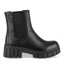 Bottines Chelsea NOIR Femme Motif Uni A Enfiler