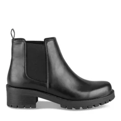 Bottines Chelsea NOIR Femme Motif Uni Elastique
