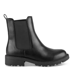Bottines Chelsea NOIR Femme Motif Vernis A Enfiler