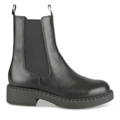 Bottines Chelsea NOIR Femme CUIR Motif Uni Elastique