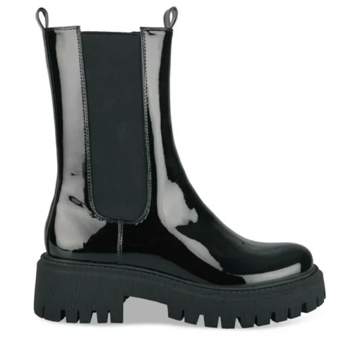 Bottines Chelsea NOIR Femme Motif Uni Fermeture éclair