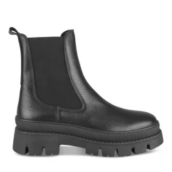 Bottines Chelsea NOIR Femme CUIR Motif Uni Elastique