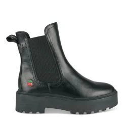 Bottines Chelsea NOIR Femme Motif Uni Elastique
