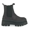Bottines Chelsea NOIR Femme CUIR Motif Uni Elastique
