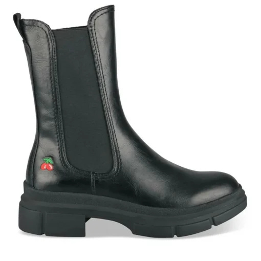 Bottines Chelsea NOIR Femme Motif Uni Elastique