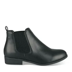 Bottines Chelsea NOIR Femme Motif Uni Elastique
