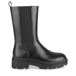 Bottines Chelsea NOIR Femme Motif Uni Fermeture éclair