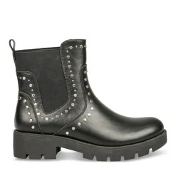 Bottines Chelsea NOIR Femme Motif Clouté A Enfiler