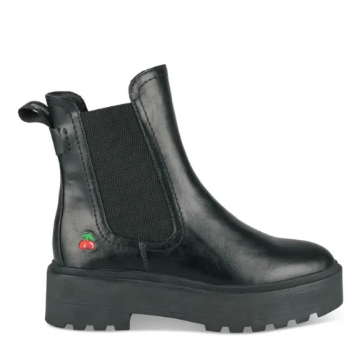 Bottines Chelsea NOIR Femme Motif Uni Elastique