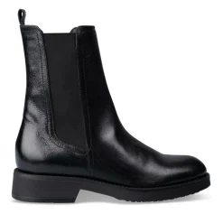 Bottines Chelsea NOIR Femme CUIR Motif Uni A Enfiler