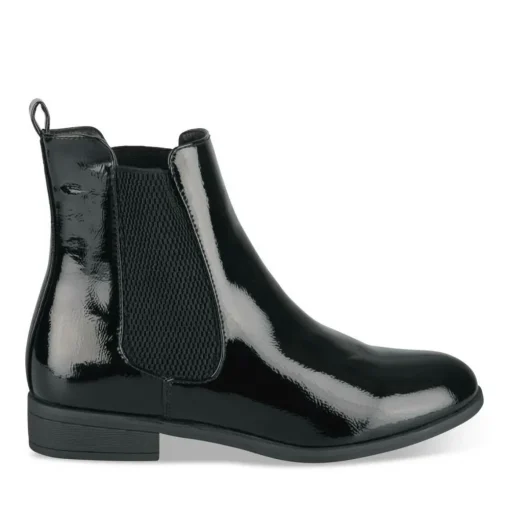 Bottines Chelsea NOIR Femme Motif Uni Elastique