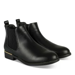 Bottines Chelsea NOIR Femme Motif Uni A Enfiler