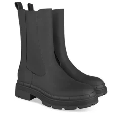 Bottines Chelsea NOIR Femme Motif Uni Fermeture éclair