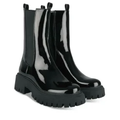 Bottines Chelsea NOIR Femme Motif Uni Fermeture éclair