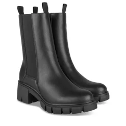Bottines Chelsea NOIR Femme Motif Uni A Enfiler
