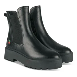Bottines Chelsea NOIR Femme Motif Uni Elastique