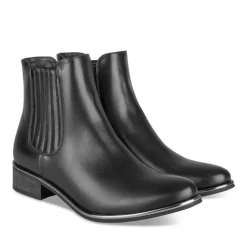 Bottines Chelsea NOIR Femme Motif Uni A Enfiler