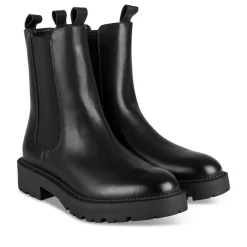 Bottines Chelsea NOIR Femme Motif Uni A Enfiler
