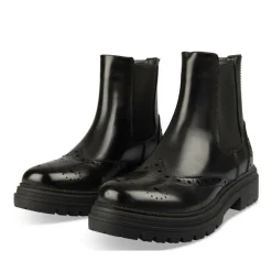 Bottines Chelsea NOIR Femme Motif Uni A Enfiler
